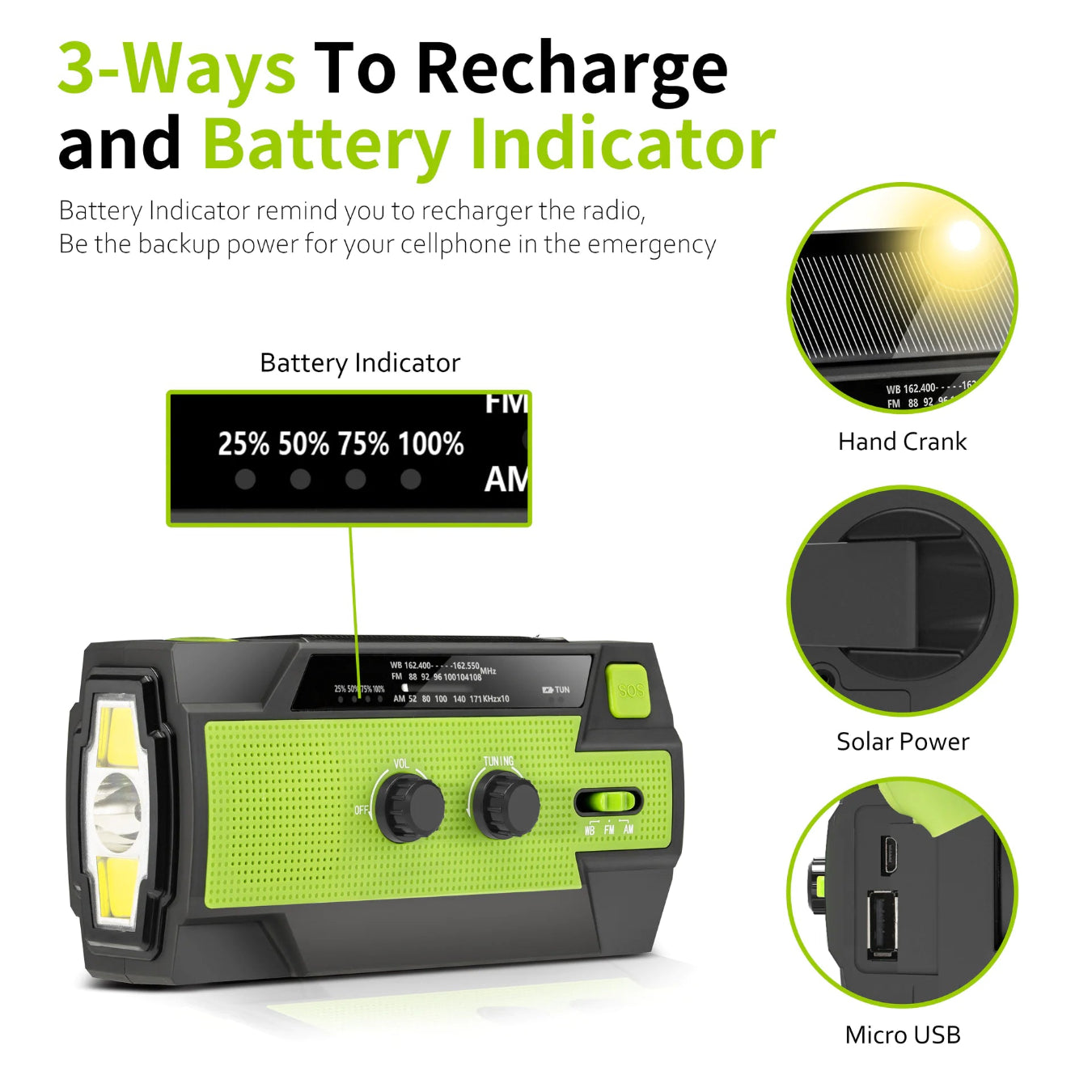 Solar & Hand Crank  Radio
